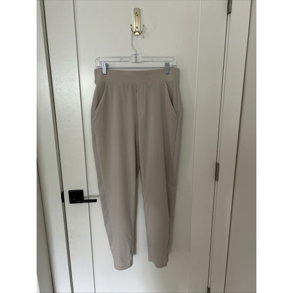 Athleta Pants - Athleta Brooklyn Ankle Pants Womens 6 Beige Zip Pockets Elastic Waist NWOT